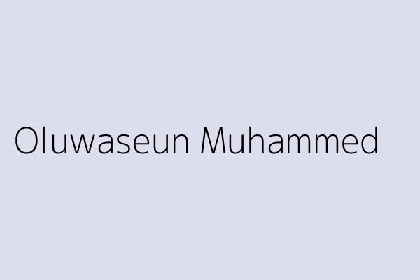 Oluwaseun Muhammed 